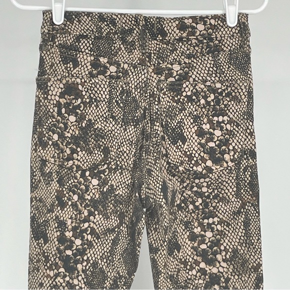 FREE PEOPLE NEW TWO FACED SNAKESKIN SKINNY RAW HEM JEANS 27 - Picture 7 of 13